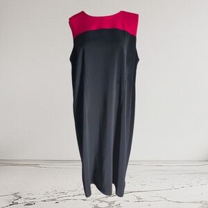 ⭐️Lindor Black and Red Sleeveless Sheath Midi Dress Size 16